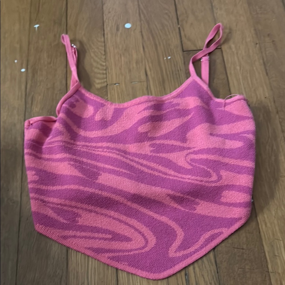Pink Patterned Women's Top